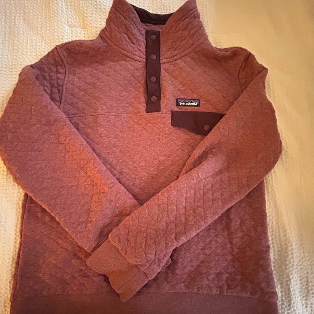 Patagonia Women’s Quilted Pullover Sweater - Burnt Red